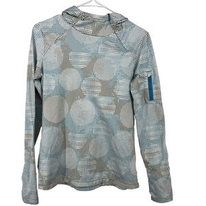 Lolë‎ Lole Size M Athletic Pullover Hoodie Geometric Long Sleeve Hiking Sweater